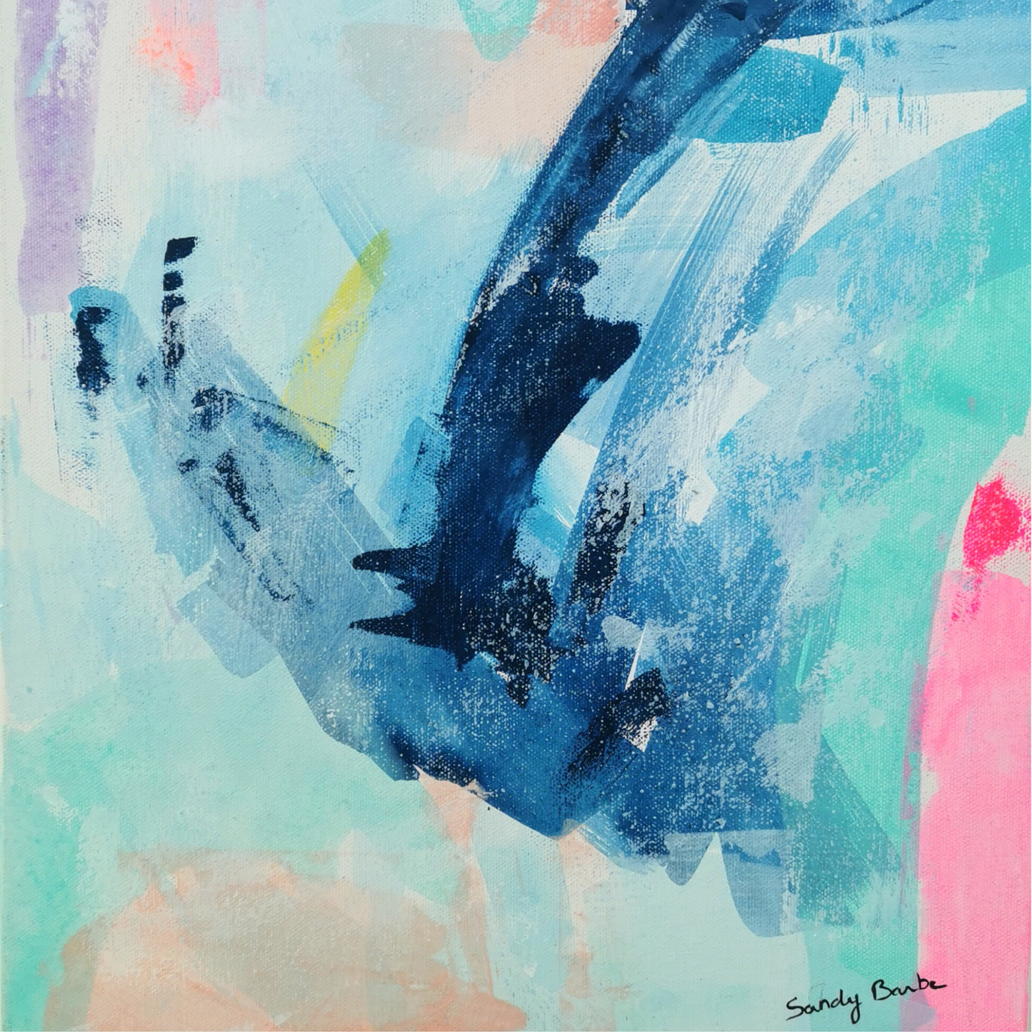 Season #4 Jump in the Sea 38x46 cm Peinture Originale unique