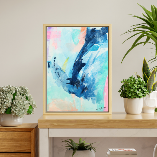 Season #4 Jump in the Sea 38x46 cm Peinture Originale unique